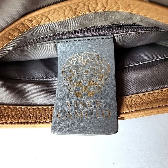 Vince Camuto Hilry Leather Crossbody Toffee Handbag Fold Over Snap Magnetic - Picture 12 of 15